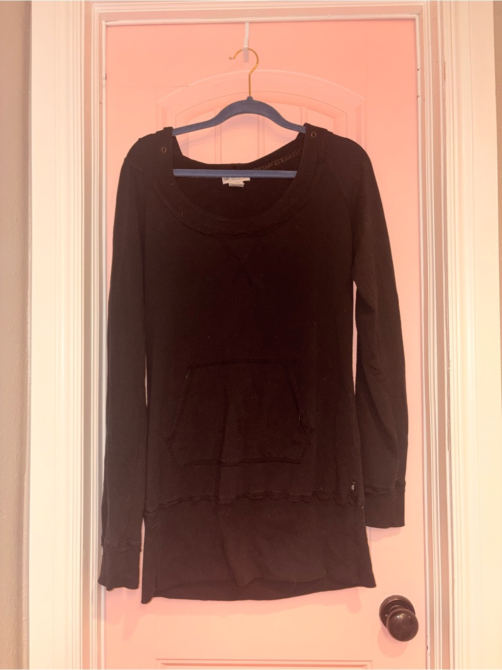 Self Esteem Black Scoop Neck Tunic Top